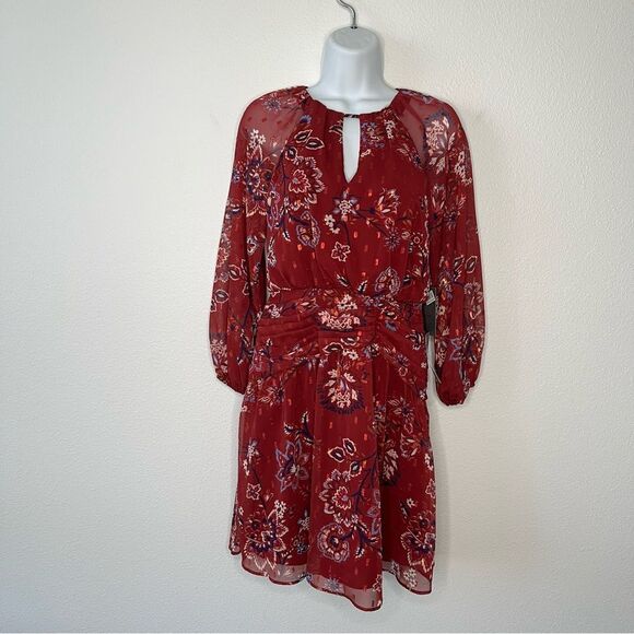 NWT Vince Camuto Women’s Fit and Flare Long Sleeve Mini Dress Size 0 - Picture 2 of 8